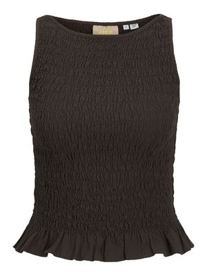 JXZOE SEERSUCKER FULL SMOCK TOP WVN LN Demitasse