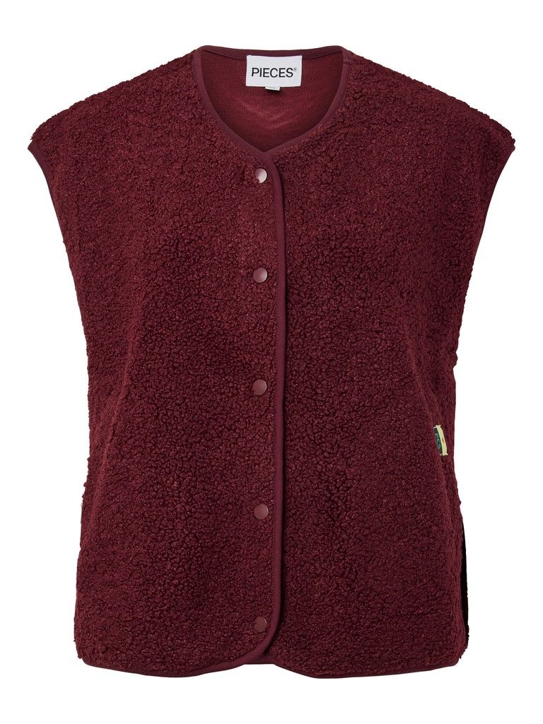PCKATTY TEDDY VEST NOOS BC Tawny Port