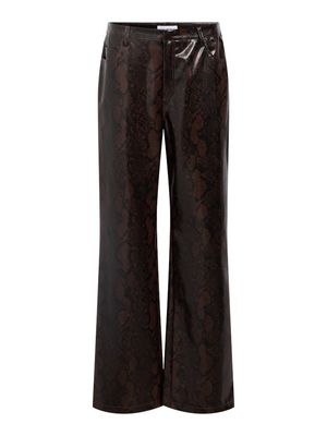 OBJEBBA HW STRAIGHT SNAKE PANT 141 Seal Brown/Black sna