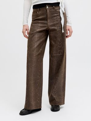 JXZOE ASTRID WIDE HW PANT PNT  Bracken/Snake