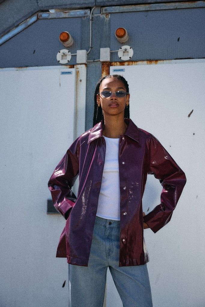 NMSKY VINYL PLEATED JACKET Fig