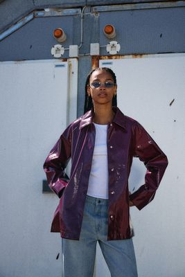 NMSKY VINYL PLEATED JACKET Fig