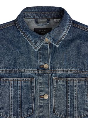 NMINDIE S/L RELEASED LONG VEST AZ489MB Medium Blue Denim