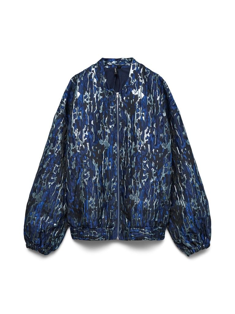 VMBARBARA LS JAQUARD BOMBER EXP Navy Blazer/JACQUARD