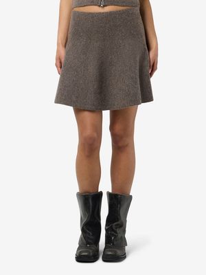 NMSLOAN NW SHORT KNIT SKIRT NOOS Morel/MELANGE