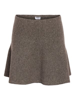 NMSLOAN NW SHORT KNIT SKIRT NOOS Morel/MELANGE