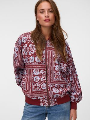 VMTHEODORA LS OVERSIZED BOMBER WVN EXP Russet Brown/THEO