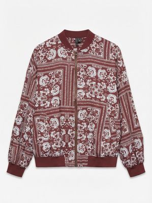 VMTHEODORA LS OVERSIZED BOMBER WVN EXP Russet Brown/THEO