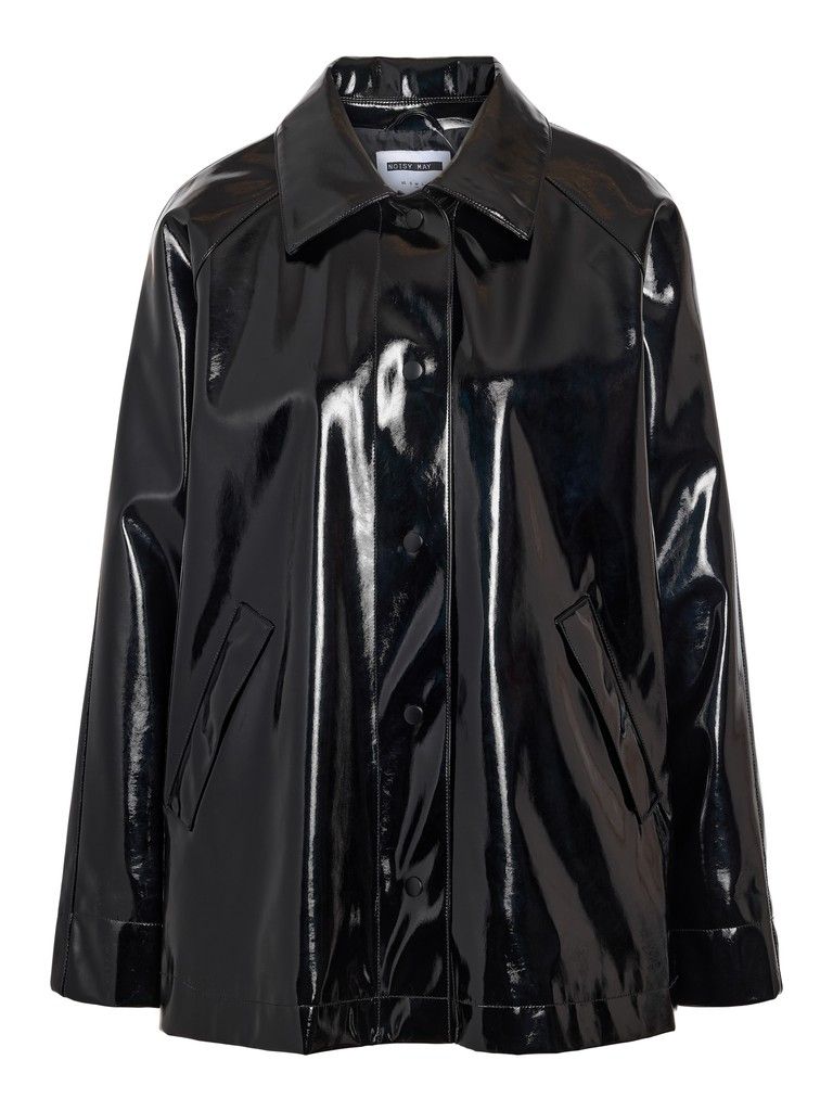 NMSKY VINYL PLEATED JACKET Black