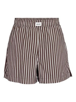 NMFRIDA MW STRIPE SHORTS Chocolate Brown/BIRC