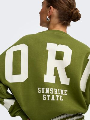 ONLSWEAT L/S BACK/SLEEVE PRINT SWT NOOS Peat Moss/BIRCH FLOR