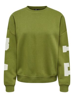 ONLSWEAT L/S BACK/SLEEVE PRINT SWT NOOS Peat Moss/BIRCH FLOR