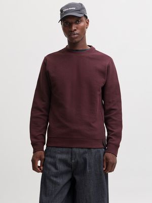 JCOFUSION WAFFLE BRAND SWEAT CREW NECK Fudge