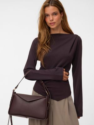 VMMILLE LS BOATNECK SHORT TOP JRS NOOS Cocoa Brown