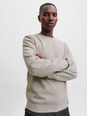 JCOFUSION WAFFLE BRAND SWEAT CREW NECK Dove