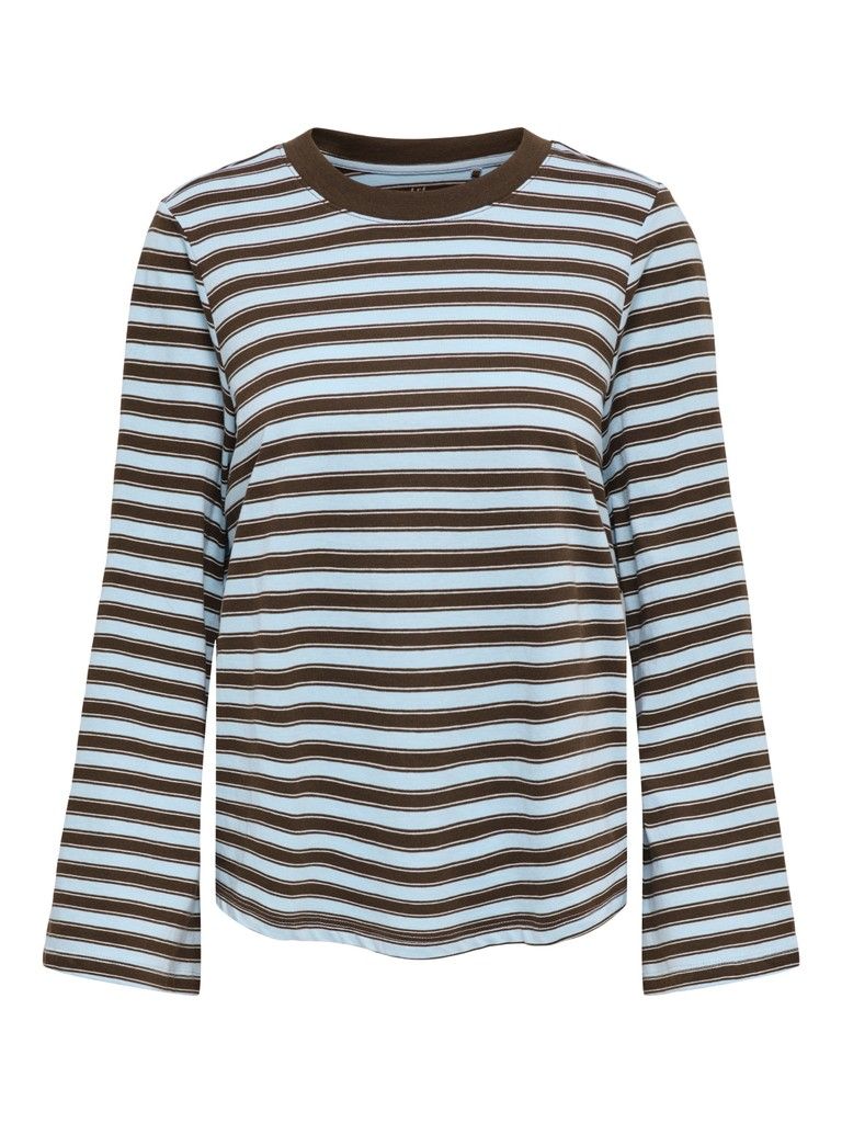 ONLLUNA HAPPY L/S O-NECK STRIPE TEE JRS Skyway/Vanilla ice /