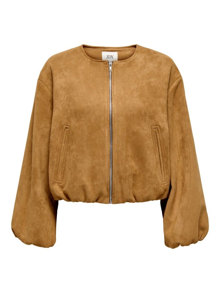 JDYNIA FAUX SUEDE BALLOON JACKET NOOS Cognac/SILVER TRIM