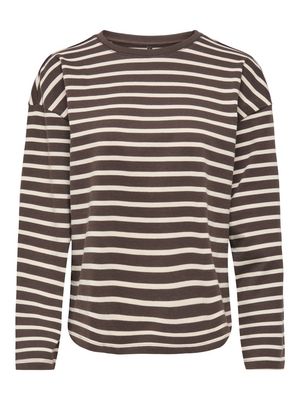 ONLNEW SOPH L/S O-NECK TOP BOX JRS NOOS Black Coffee/Birch
