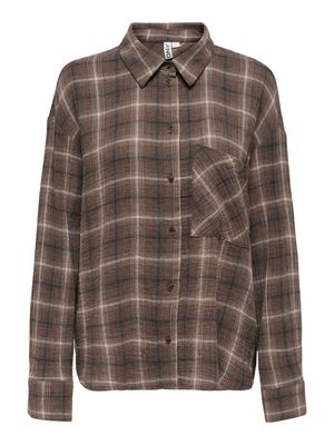 ONLFAJAN L/S CHECK SHIRT WVN Chocolate Martini-Brown check