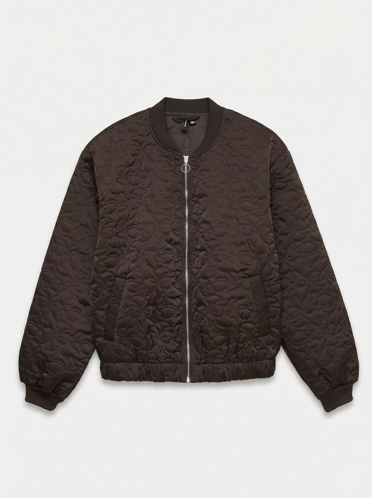 VMCARA COCO BOMBER WVN NOOS Chocolate Torte-Gold Zipper