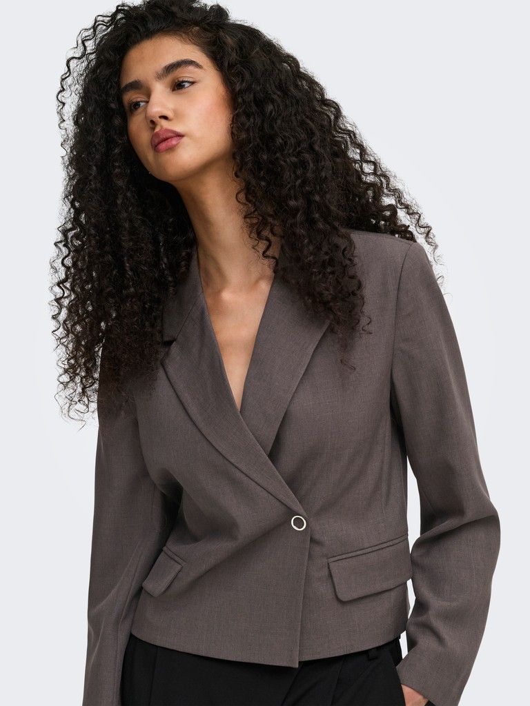 ONLLINDA L/S ASYM BLAZER TLR Chocolate Torte/MELA