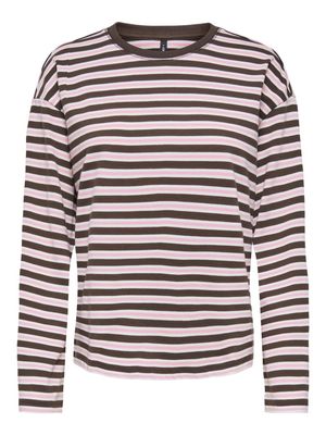 ONLNEW SOPH L/S O-NECK TOP BOX JRS NOOS Black Coffee/Orchid