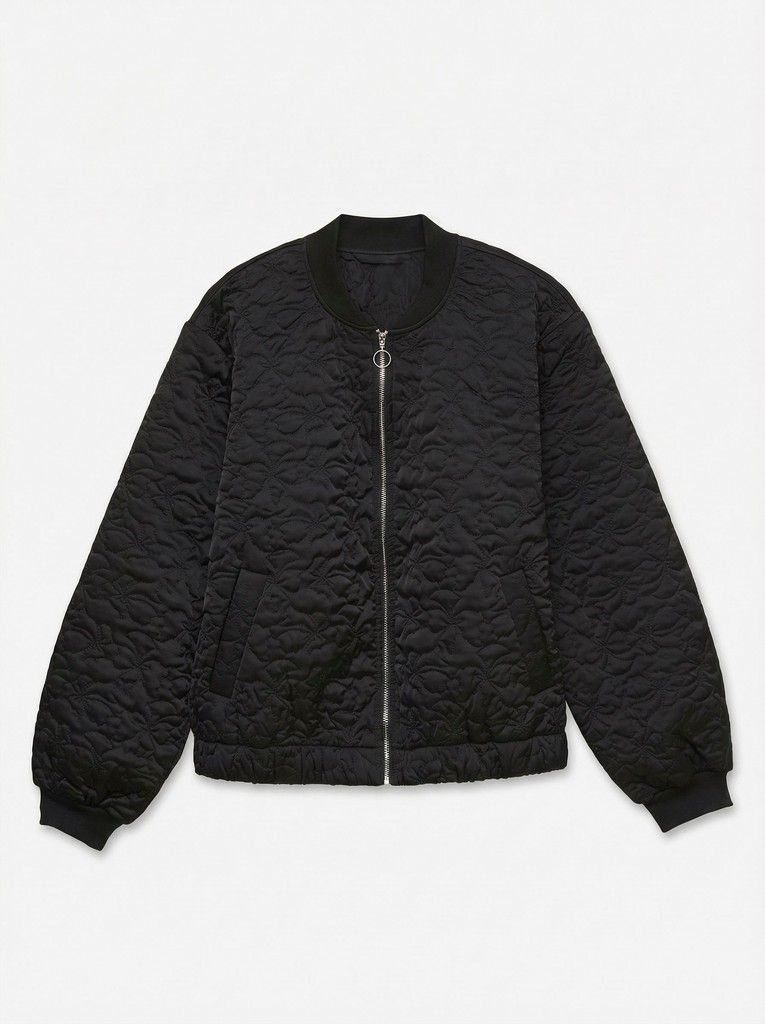 VMCARA COCO BOMBER WVN NOOS Black-Silver Zipper