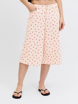 JXALINA SARAH BAGGY MW SHORTS PNT LN Ecru/Roses