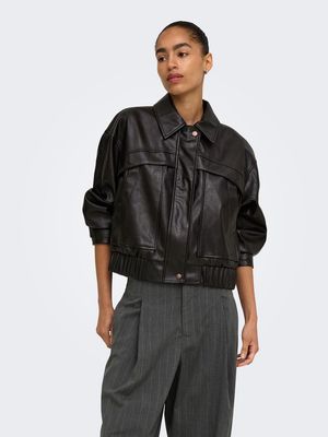 ONLMELLE FAUX LEATHER JACKET OTW Chocolate Torte