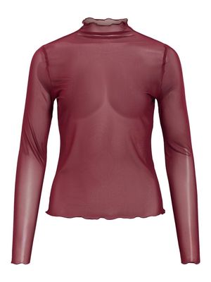 OBJNELA SLI L/S MESH TOP E REP Windsor Wine