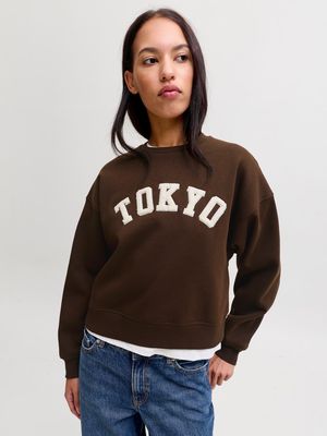 JXTATUM TERRY PATCH CREW SWT Demitasse/TOKYO PATC