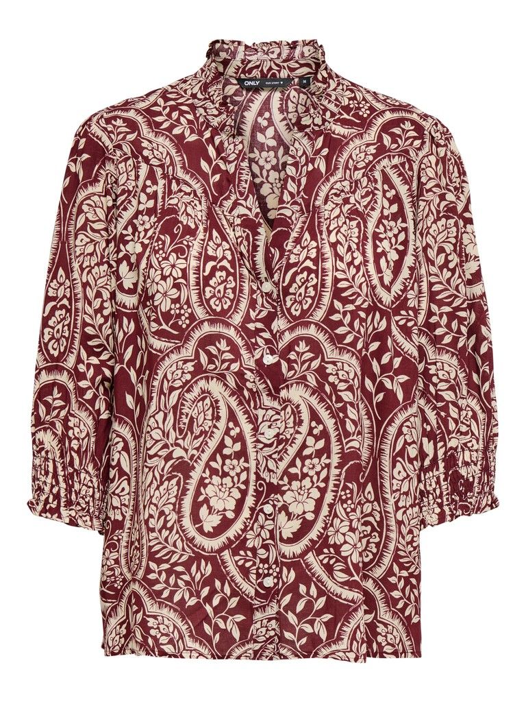 ONLRAYA 3/4 SHIRT WVN NOOS Sable/PAISLEY