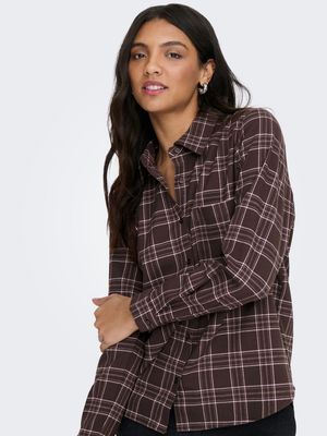 ONLWREN CHECK SHIRT WVN Black-Checked forge