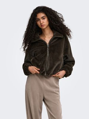 ONLDANA SOL FAUX FUR JACKET CC OTW Demitasse