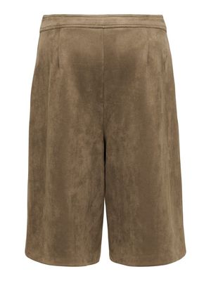 ONLSTINA FAUX SUEDE BERMUDA SHORTS PNT Bronze Brown