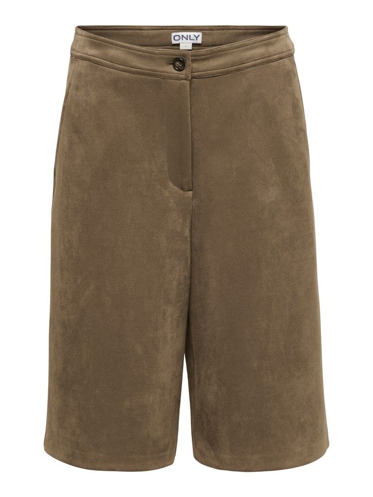 ONLSTINA FAUX SUEDE BERMUDA SHORTS PNT Bronze Brown