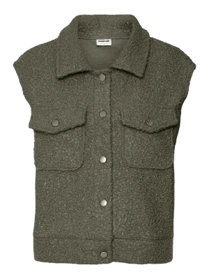 NMHINNY S/L BOUCLE VEST /3 Kalamata/DARK METAL