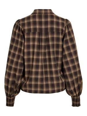 VILENE CHECK L/S SHIRT Nomad-COFFEE BEAN