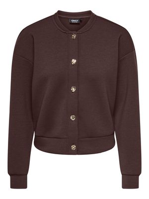 ONLNAOMI L/S BOMBER RS SWT Coffee Bean-Gold buttons
