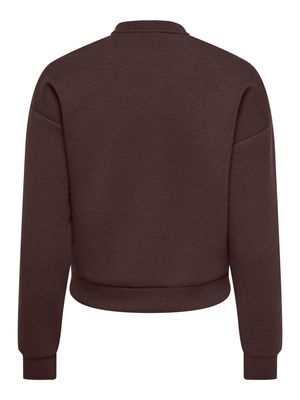 ONLNAOMI L/S BOMBER RS SWT Coffee Bean-Gold buttons