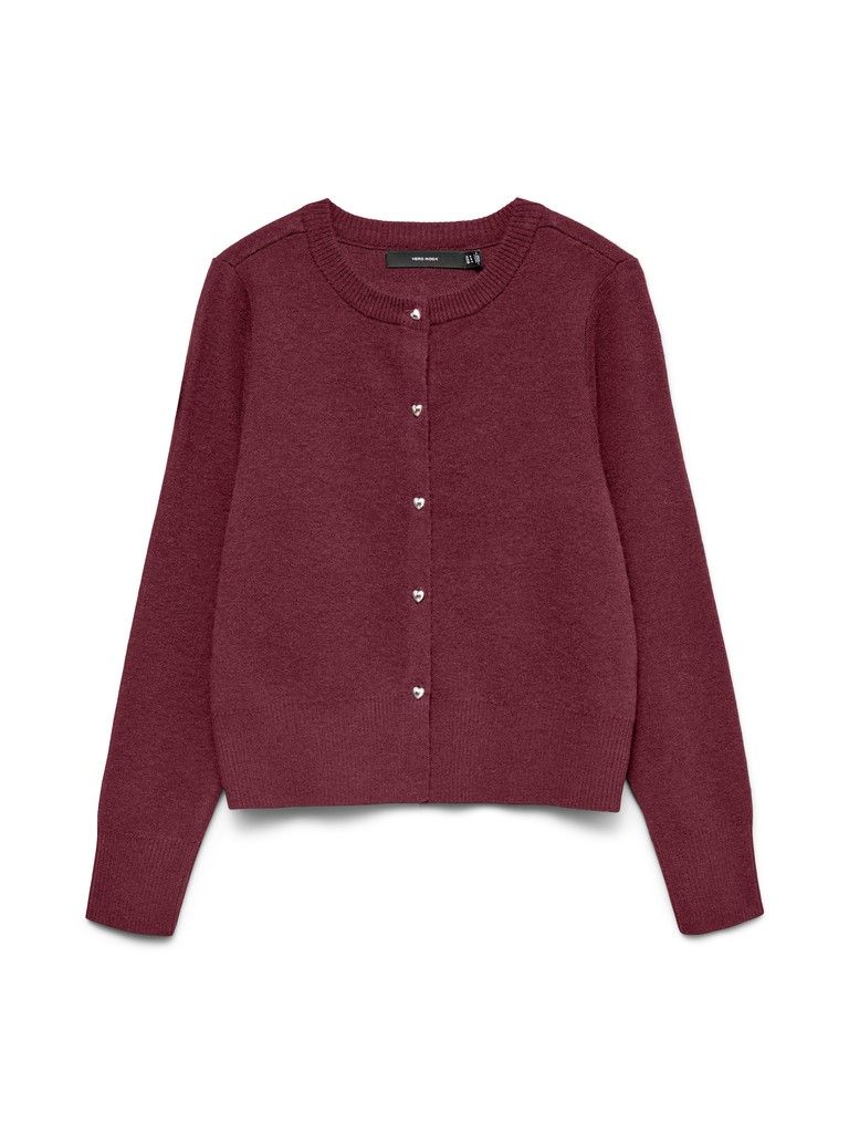 VMKACY LS O-NECK CARDIGAN Windsor Wine