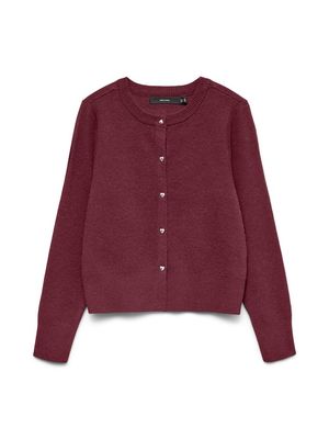 VMKACY LS O-NECK CARDIGAN Windsor Wine