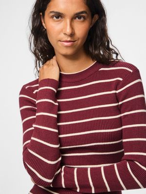 PCMIRA NEW LS O-NECK KNIT NOOS BC Tawny Port/BIRCH NAR