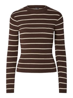 PCMIRA NEW LS O-NECK KNIT NOOS BC Hot Fudge-BIRCH NARROW