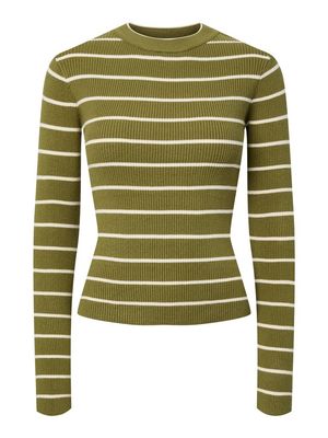 PCMIRA NEW LS O-NECK KNIT NOOS BC Sphagnum/BIRCH NARRO