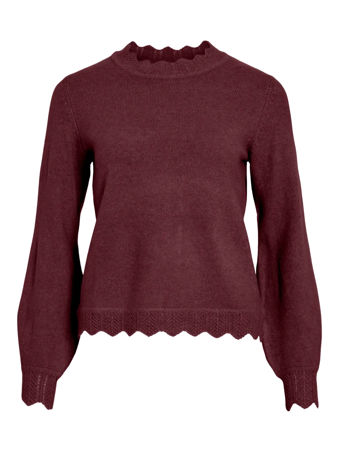 VINIKOLINA O-NECK L/S KNIT TOP - NOOS Port Royale/MELANGE