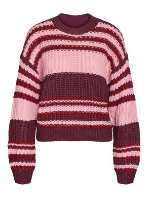 NMCHARLIE L/S O-NECK KNIT NOOS Fig/ROMANCE ROSE + R