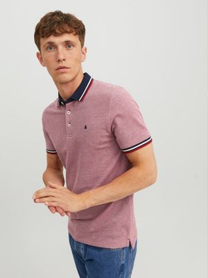 JJEPAULOS POLO SS NOOS Rio Red/SLIM FIT