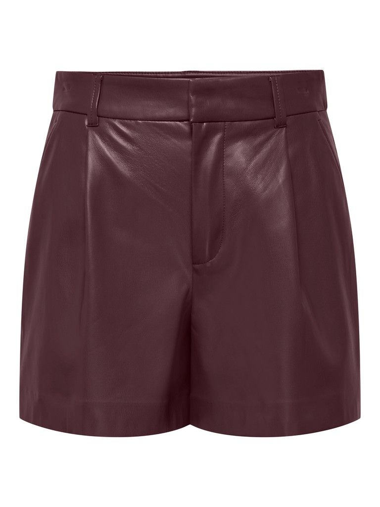ONLSMOOTH HW FAUX LEA SHORTS CC PNT Fudge