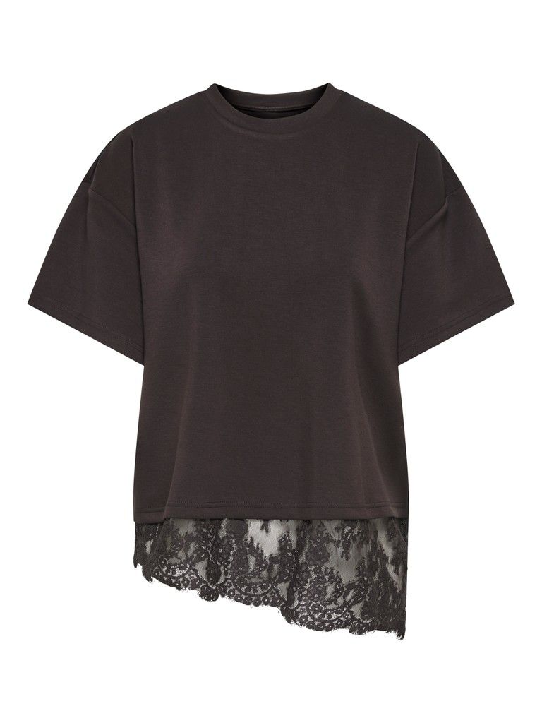 STUMATO S/S LACE TEE SWT Chocolate Torte